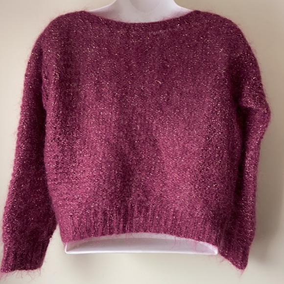 HANDMADE cropped knit MOHAIR top sweater XS-S - Picture 4 of 4